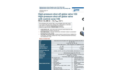 Model V30, V40 PN 63–160 - Shut-off or Control Valve Brochure