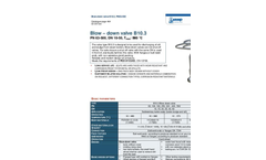 Model B10.3, PN63-500 - Forged Blow-Down Globe Valve Brochure