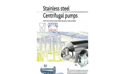 Model ICP2 & ICP3 series - Industrial Stainless Steel Centrifugal Pump Brochure