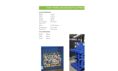 Tony Team - Can and Bottle Press - Brochure