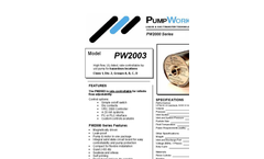 PW2003 High Flow, UL-Listed, Rate-Controllable Liquid Pump For Hazardous Locations Brochure