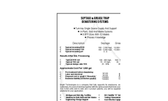 Septage & Grease Trap Dewatering Systems - Technical Datasheet