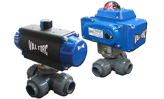 Valtorc - Actuated 3-Way PVC Ball Valve