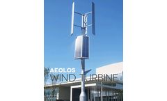 Aeolos - Model V 600W - Rooftop Vertical Wind Turbine