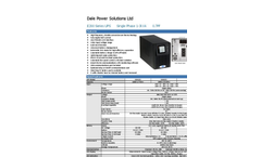 E200 (1-3kVA) - Single Phase High Efficiency UPS System Brochure
