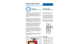 Model BGN - Metal Tube Variable Area Flowmeter Brochure