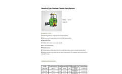 Agrose - Mounted Type Medium Chassis Field Sprayer - Brochure