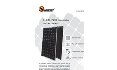 Sunerg - Model Series X-MAX - Mono-Crystalline Photovoltaic Solar Module - Brochure