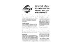 Grease-X - Clears Fats, Oils And Grease (FOG) Brochure