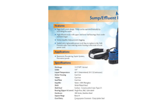 Milwaukee - Model MP-3 - Sump/Effluent Pump - Brochure