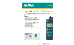 Extech - Model 407119 - Heavy Duty CFM Hot Wire Thermo-Anemometer - Brochure