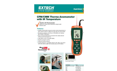 FLIR - Model HD300 - CFM/CMM Thermo-Anemometer with built-in InfraRed Thermometer - Datasheet