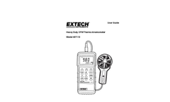 Extech - Model 407113 - Heavy Duty CFM Metal Vane Anemometer - Manual