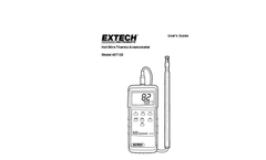 Extech - Model 407123 - Heavy Duty Hot Wire Thermo-Anemometer - Manual