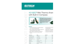 FLIR - Model 45168CP - Mini Thermo-Anemometer with Built-in Compass - Datasheet