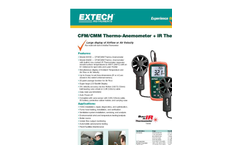 Extech - Model AN100 - CFM/CMM Mini Thermo-Anemometer- Datasheet