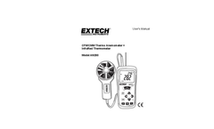 Extech - Model AN200 - CFM/CMM Mini Thermo-Anemometer with built-in InfraRed Thermometer - Manual