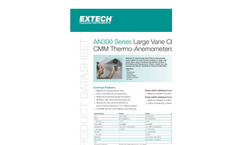 Extech - Model AN310 - Large Vane CFM/CMM Anemometer/Psychrometer - Datasheet