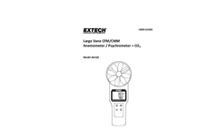 Extech - Model AN320 - Large Vane CFM/CMM Anemometer/Psychrometer plus CO2 - Manual