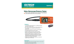 Extech - Model BR50 - Video Borescope/Camera Tester - Datasheet