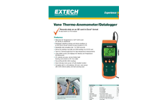 Extech - Model SDL310 - Thermo-Anemometer/Datalogger - Datasheet