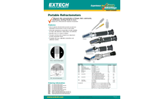 Extech - Model RF40 - Portable Battery Coolant/Glycol Refractometer with ATC (°F) - Datasheet
