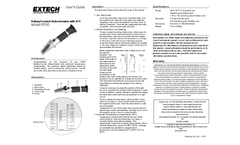 Extech - Model RF40 - Portable Battery Coolant/Glycol Refractometer with ATC (°F) - Manual