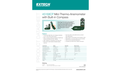 Extech - Model 45168CP - Mini Thermo-Anemometer with Built-in Compass - Datasheet