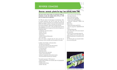 Model TWE series - Reverse Osmosis Systems Brochure