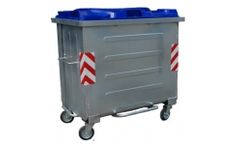 GUVENC - 1100 liter Hot Dip Galvanized Plastic Lid Garbage Container