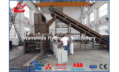 Wanshida - Model Y82W-125 - 37 kw Horizontal Plastic Film / Waste Paper Baler With Feeding Manual Tie