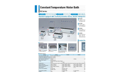 Yamato BS200/400/600/660 Water Bath - Brochure