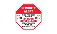 Emedco - Surveillance Signs - Security Alert This Facility Under 24 Hour Surveillance