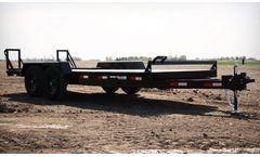STC - Model LB18T-14 - 18` Tandem Axle Equipment Trailer - Fold Up Ramps