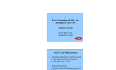 PT&M - Model Agri-Clean 60/347,425 - Dewatering System - Brochure