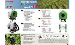 Model 100, 200 AND 300 L. - Tank Volume Mounted Sprayer Brochure