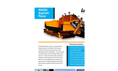 LeeBoy - Model 1000G - Asphalt Paver - Brochure