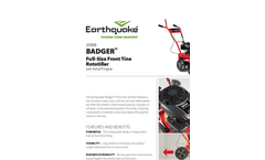Earthquake - Model 99cc - Tiller Cultivator Brochure