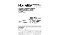 Homelite - Model UT43103 - 14" Electric Chainsaw Brochure