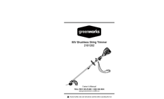 80V Pro 16-Inch Cordless String Trimmer Manual