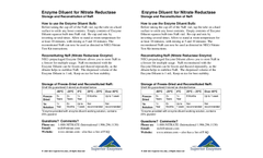 Enzyme Diluent for Nitrate Reductase - Brochure