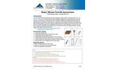 Water Nitrate Test Kit Instructions - Brochure