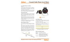 Solinst 102 Narrow Cable Laser Marked Water Level Meter - Data Sheet