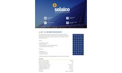 SOLAICO - Model 24 Voltios - SL 726 300/310/320/330 WP - Photovoltaic Solar Modules - Datasheet