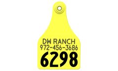 Allflex - Model GSXF3-Y-SS - Super Maxi Layout 3 Visual Tag For Cattle