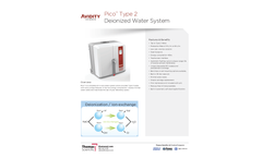 Avidity - Model Duo-i Type 2 and Type 1 - Deionized and Ultrapure Water System -   Brochure