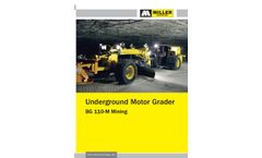 Miller - Model BG 110-M - Underground Motor Grader - Brochure