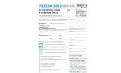 FILTECH 2013 - Stand Reservation Forms 