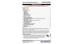 Griswold - Model PIC-V, MVP - Pressure Independent Valves - Brochure