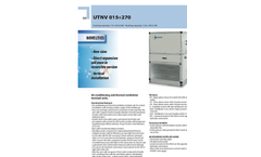 Model UTNV - Air Conditioning and Thermal Ventilation Terminal Units Datasheet